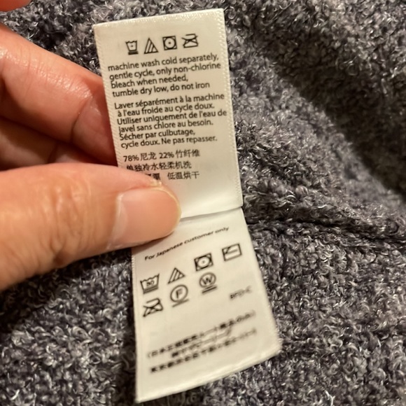 Barefoot Dreams Cozy Chic Lite Cable Shrug Pacific Blue Ribbed Cardigan-L/XL - Picture 10 of 10